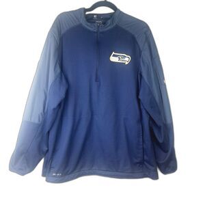 NFL Onfield Apparel Dri-Fit XL Seattle Seahawks Pullover 1/2 Zipper Pre-Owned